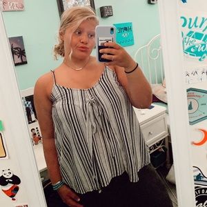 TJ Maxx Striped Tank Top With Bow
